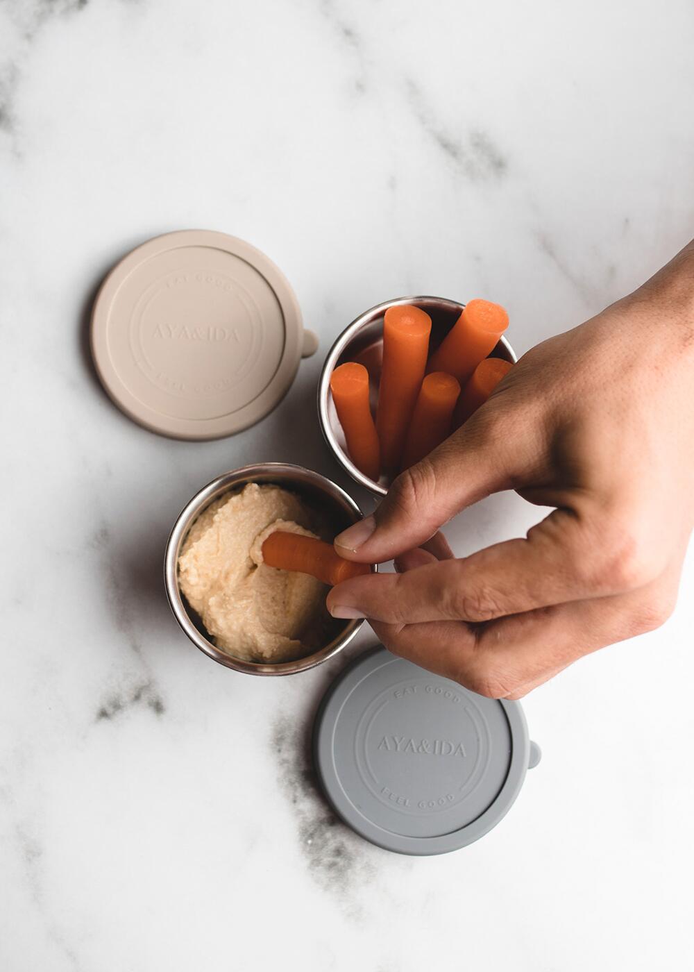 Snack Container, Cream Beige - 2 stk